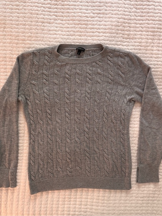 Talbots Sweaters - Talbots gray cable-knit crewneck sweater- Size M